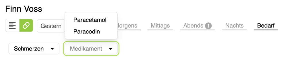 Medikament bei Bedarf