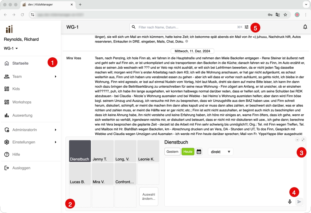 Ein strukturierter Arbeitsbereich für die tägliche Arbeit mit Kindern und Jugendlichen